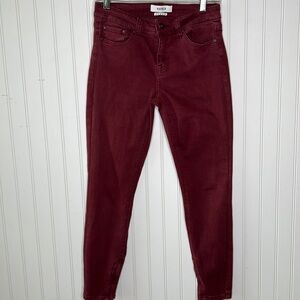 - Pistola Red Ankle Zipper Skinny Jeans 27